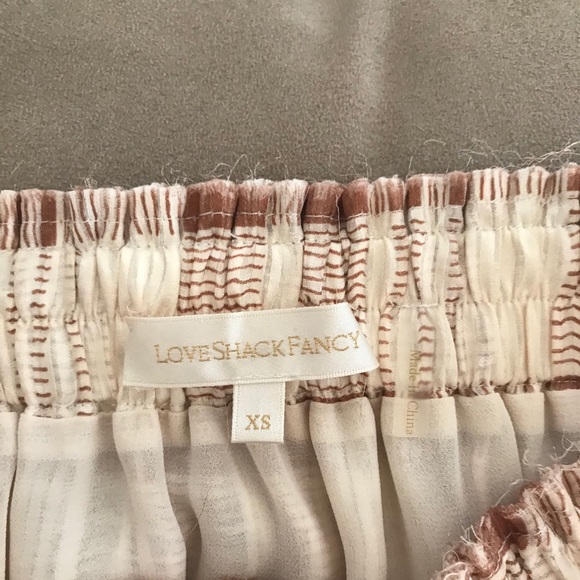 LoveShackFancy Ruffle Mini Skirt in Acorn - RARE - Picture 3 of 3